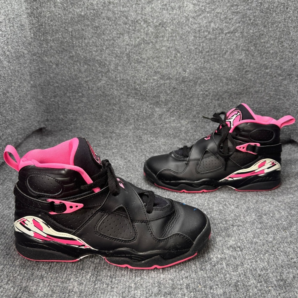 Jordan Air Jordan 8 Retro Kids 7Y Black Pinksicle Basketball Shoes 580528-006